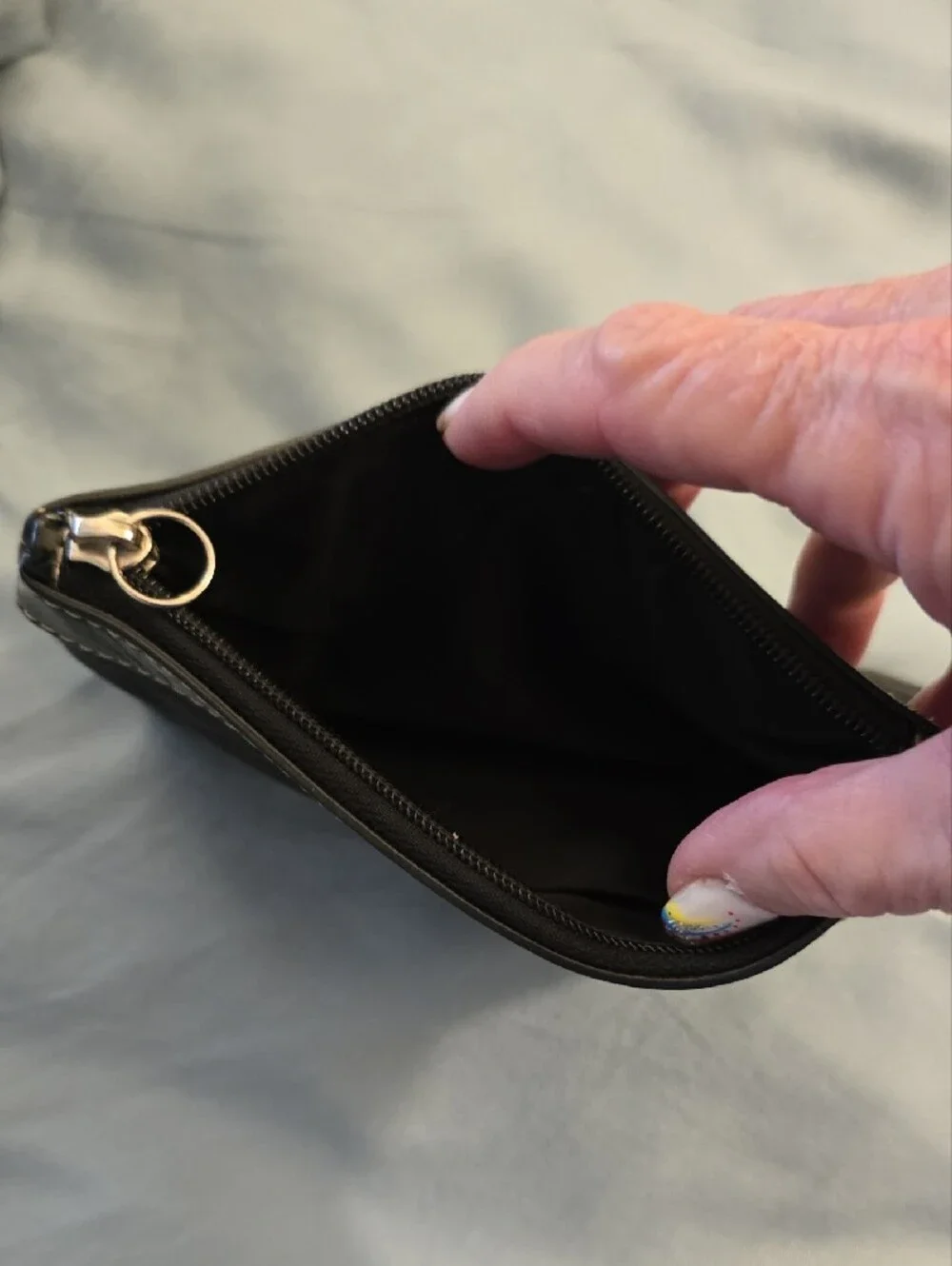 Coach Black Signature Jacquard Clutch